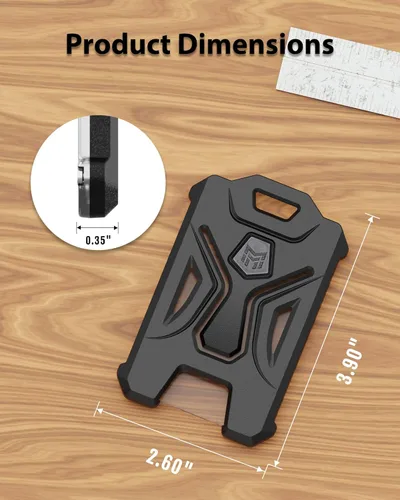 Miniatura 2 de MNGARISTA Paquete de 2 soportes resistentes para tarjetas de identificación, soporte vertical para tarjetas de identificación con ventana