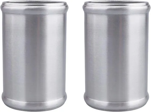 Miniatura 2 de AC PERFORMANCE Conector de tubo de silicona de unión de manguera de aleación de aluminio de 2.5" (63mm) OD, longitud de 4" (100mm), paquete de 2