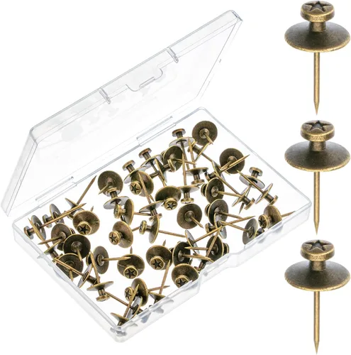 Miniatura 23 de Mr. Pen - Clavos de doble cabeza para colgar cuadros, paquete de 25, negro, clavos para cuadros, tachuelas para colgar en la pared, pines