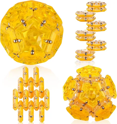 Miniatura 9 de RoomyRoc Esferas Magnéticas Antiestrés con Imanes - Cristal Diamante Azul - Juguetes Magnéticos Antiestrés - Juego de 12 Piezas - Creatividad Más