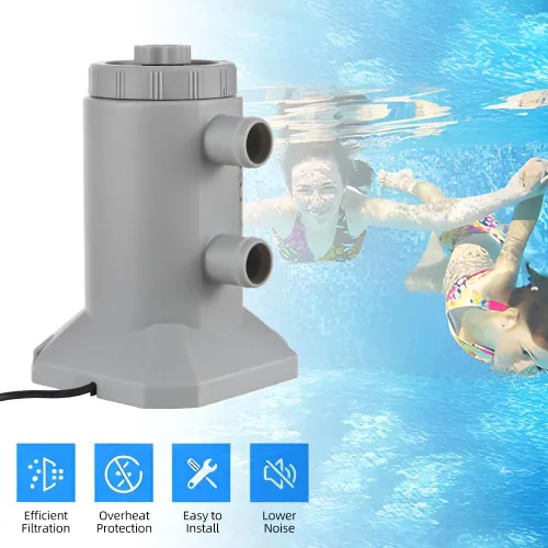 Miniatura 3 de Kavolet Bomba de filtro de piscina, bomba de filtro de cartucho para piscinas sobre el suelo 530 GPH 250L/H Tasa de flujo de bajo ruido mejorada