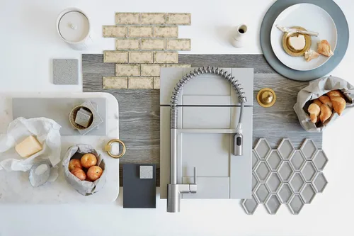 Miniatura 12 de Grifo de cocina Moen Align Spot Resist acero inoxidable con sensor de onda Motionsense sin contacto de una manija con resorte de arco alto extraíble