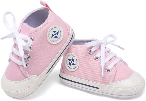 Miniatura 19 de Zapatos deportivos de lona de lona para bebés y niñas, suela antideslizante suave, suela antideslizante