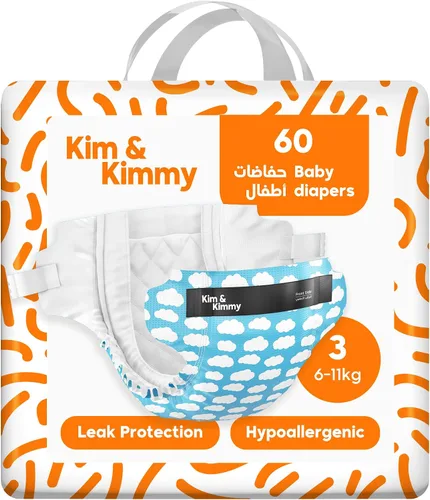 Miniatura 19 de Kim & Kimmy Pañales ecológicos, recién nacidos, hasta 11 libras, 32 pañales – Protección contra fugas de 12 horas, sin erupciones, hipoalergénicos