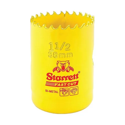 Miniatura 12 de Starrett FCH0100-G - Sierra de agujero recto de corte rápido bimetálica con dientes HSS resistentes a la abrasión, ideal para cortar metal, acero