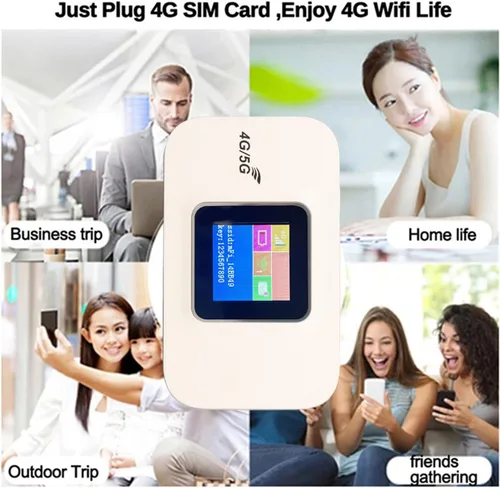 Miniatura 5 de Sanpyl Enrutador WiFi 4G, enrutador de punto de acceso móvil 4G con ranura para tarjeta micro SIM, batería de 3000 mAh, enrutadores de viaje