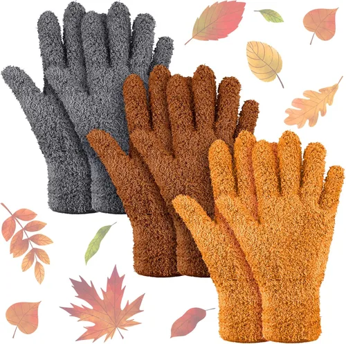 Miniatura 13 de Patelai 12 pares de guantes de microfibra para limpiar plantas de interior, persianas, muebles, casa (colores surtidos, medianos)