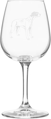 Miniatura 404 de Copa de vino de 12.75 onzas con diseño de perro grabado