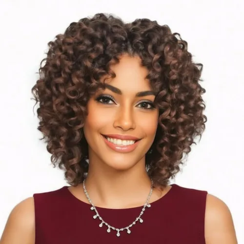 Miniatura 17 de XIUFAXIRUSI XIUFAXIRUSI Pelucas afro rizadas para mujeres negras, pelucas cortas rubias rizadas con parte lateral, peluca de pelo sintético completo