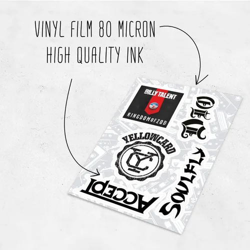 Miniatura 7 de BulbaCraft Pegatinas Legendarias de Bandas de Rock – Adhesivos de Vinilo para Laptop de Heavy Metal - Pegatinas de Bandas de Vinilo para Adultos