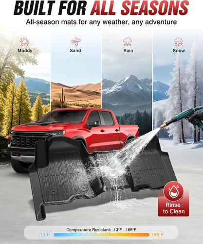 Miniatura 6 de Alfombrillas para 2020-2026 Chevy Silverado/GMC Sierra 1500/2500HD/3500HD de 2 filas y 4 puertas y 2019 1500 de 2 filas y 4 puertas sin caja
