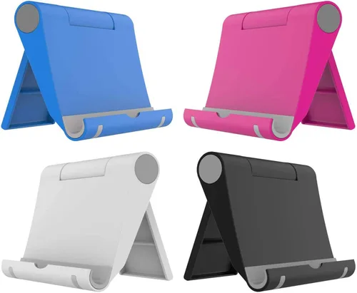 Miniatura 9 de VOVIGGOL Paquete de 4 soportes para teléfono celular para escritorio, soporte plegable para teléfono celular, soporte ajustable para tableta