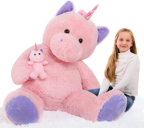 Miniatura 16 de MorisMos Oso de Peluche Gigante Animal de Peluche con Osos Bebé, 35.4'' Oso Grande de Peluche Mamá, 3 Pequeños Osos de Peluche Animales de Peluche a