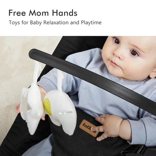 Miniatura 4 de Silla Saltarina para Bebé - Soporte Cómodo para los Momentos de Felicidad de tu Pequeño (Normal, Negro)