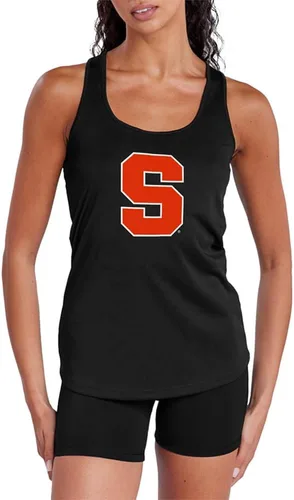 Miniatura 263 de Camiseta deportiva sin mangas oficial de NCAA Collegiate para mujer, con espalda cruzada, colección con logotipo primario