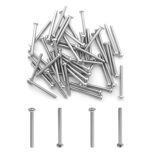 Miniatura 61 de MroMax 5 tornillos de máquina Phillips de cabeza plana M8 x 0.984 in, acero inoxidable 304 18-8, rosca completa, tornillos de cabeza cruzada gris