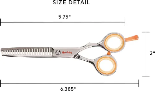 Miniatura 6 de Cricket Centrix Roc-It Dog Professional Stylist - Juego de tijeras de corte de pelo de 5.75 pulgadas y tijeras de adelgazamiento 30T