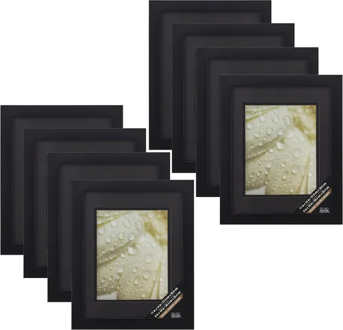 Paquete de 8: Marco de pared negro con doble alfombrilla Airfloat Gallery™ de Studio Décor®