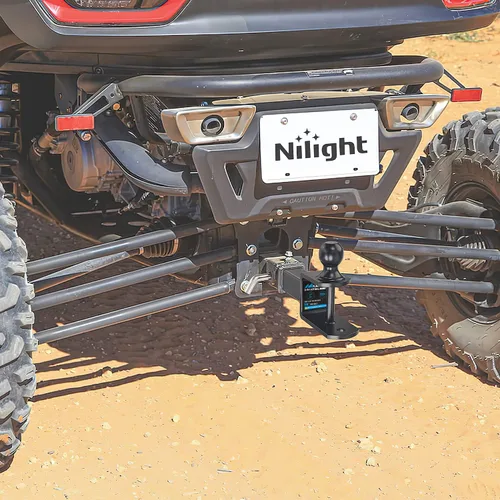 Miniatura 8 de Nilight Soporte de enganche múltiple 3 en 1 ATV UTV con bola de 2 pulgadas nominal de 2000 libras, se adapta a la correa del cabrestante receptor