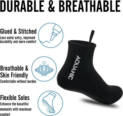 Miniatura 3 de nitescuba - Calcetines de neopreno de 2.5 mm para buceo libre, calcetines térmicos para agua, calcetines para aletas para esnórquel, surf, natación