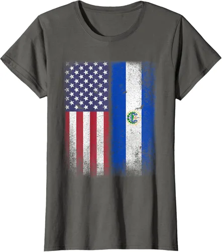 Miniatura 7 de Salvadoran American Flag El Salvador Salvadorean Salvadorian T-Shirt for Women Kids Men