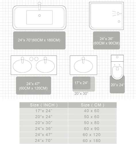 Miniatura 8 de Exclusivo Mezcla Tapetes de baño de 17 x 24 pulgadas, extra suaves, antideslizantes, absorbentes, de microfibra, lavables a máquina, de secado