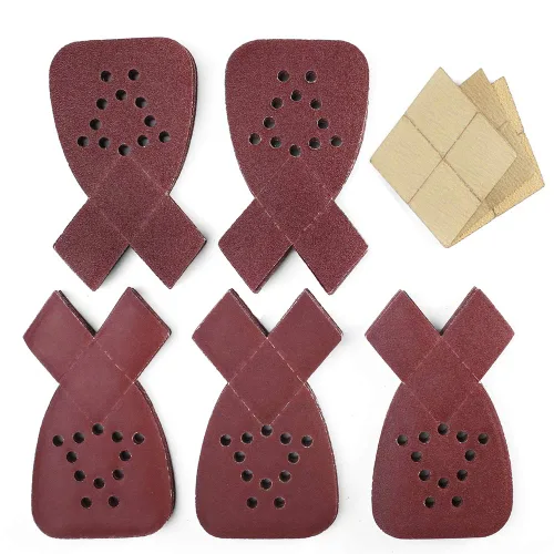 Miniatura 11 de LotFancy Almohadillas de lija para lijadoras de ratón Black and Decker, 50 unidades de papel de lija de grano 60, 80, 120, 150, 220, surtido