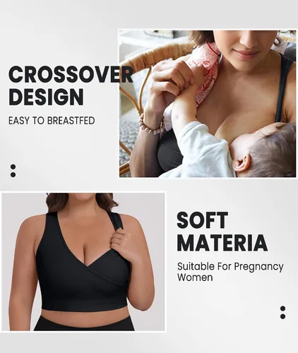 Miniatura 4 de Bralette cómodo de espalda cruzada para mujer, 5