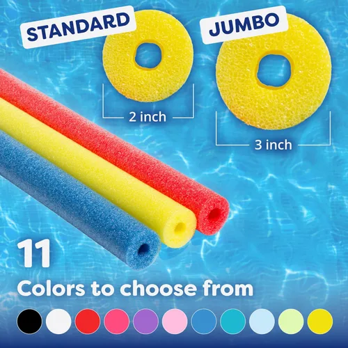 Miniatura 5 de In The Swim Fideos de piscina – Fideos de espuma grandes suaves para mayor flotabilidad – Dispositivo de entrenamiento flotante, ayuda para Azul