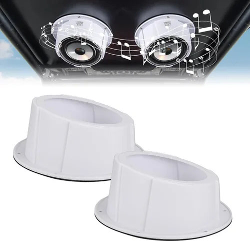 KEMIMOTO 2 cajas de altavoces en ángulo, universales para altavoces de 6.5 pulgadas, compatibles con UTV, caravanas, automóviles, barcos, maleteros,