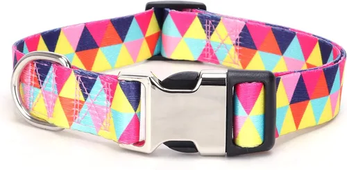 Miniatura 6 de Collares para perros pequeños, con patrón de impresión 3D, de nailon suave, ajustables, para perros pequeños, medianos, grandes, hembra, niño