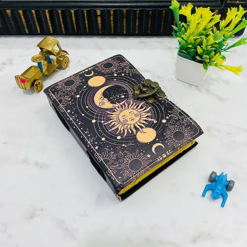 Miniatura 2 de Diario de cuero para hombres y mujeres, 200 páginas antiguas hechas a mano con borde de deckle borde, cuaderno de bocetos de cuero, cuaderno