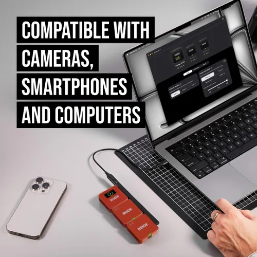 Miniatura 3 de RØDE Wireless GO (Gen 3) - Micrófono inalámbrico compacto - Audio impecable, grabación de punto flotante de 32 bits, control automático de nivel