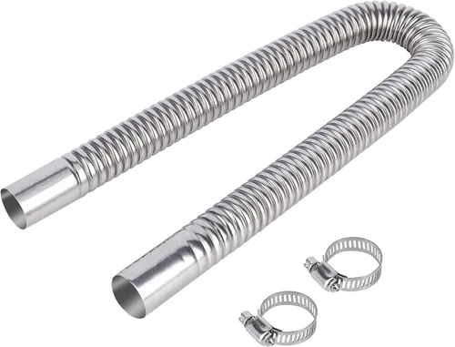 Manguera de escape de acero inoxidable de 23.6 pulgadas, 1.0 in/1 pulgada de longitud de la manguera de ventilación de gas diésel, tubo de escape