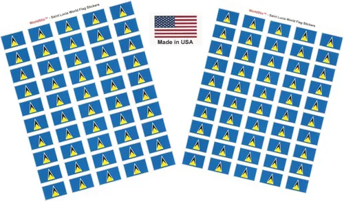 Miniatura 180 de 100 calcomanías de la bandera de Alaska; 1.5" x 1" hechas en Estados Unidos, calcomanías autoadhesivas de la bandera del estado para álbumes
