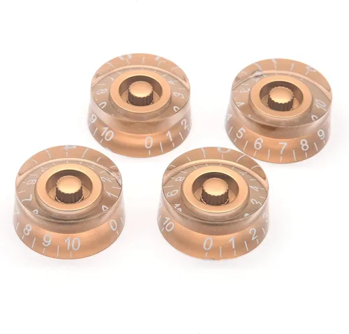 Miniatura 9 de Juego de 4 perillas de control de tono de volumen para guitarra eléctrica, compatibles con Les Paul LP Style Electric Guitar Parts Parts (negro)