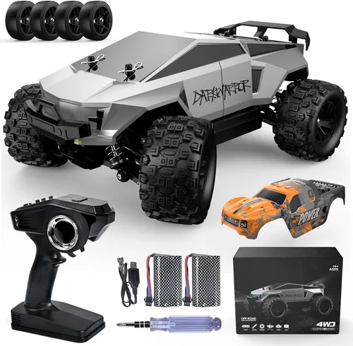 Kolegend 2-en-1 RC Cyber Monster Truck y coche de derrape para adultos, escala 1/18, 4WD, 40KM/H, todo terreno, coche RC rápido con radio de 2.4Ghz,