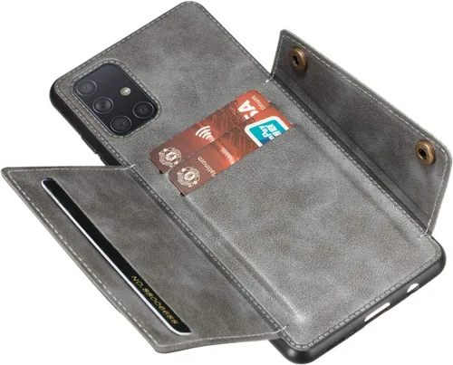 Miniatura 4 de Funda compatible con Redmi Note 12 Pro+, compatible con Xiaomi Redmi Note 12 Pro Plus 5G 22101316UCP de piel sintética, color gris