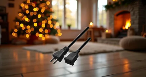 Miniatura 5 de Toptekits (0,5 m) Cable de Extensión de Alimentación USA Outlet Saver 125V 10A 2 Clavijas 2 Salidas para NEMA 5-15P a NEMA 5-15R, Bonita Extensión