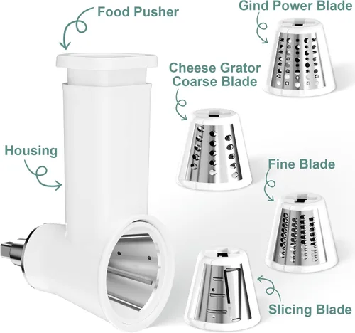 Miniatura 2 de Accesorio de corte y trituración para batidora de pie KitchenAid, rallador de queso para KitchenAid, ensaladera, molinillo de especias, apto