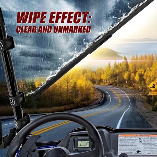 Miniatura 2 de Limpiaparabrisas universal para UTV y carrito de golf con brazo de limpiaparabrisas manual Diseño de metal sinterizado resistente para todo tipo