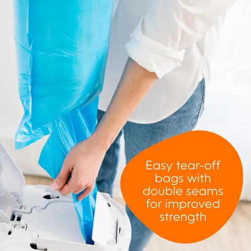 Miniatura 4 de Diaper Genie Recarga fácil de enrollar 30 bolsas por recambio Capacidad para hasta 1410 pañales para recién nacidos Control de olores Bolsas