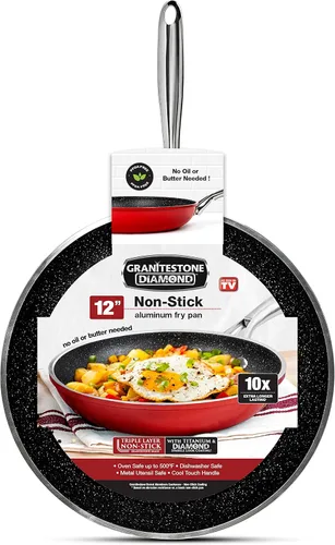 Miniatura 4 de Granitestone Juego de utensilios de cocina, grande, rojo