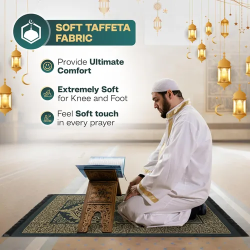 Miniatura 4 de Alfombra de oración musulmana con cuentas de oración islámica, tapete de oración de viaje, regalos islámicos para mujeres, oración portátil, islam