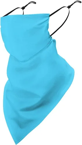 Miniatura 24 de Bufanda de protección solar UV, bufanda triangular reutilizable con lazo para las orejas