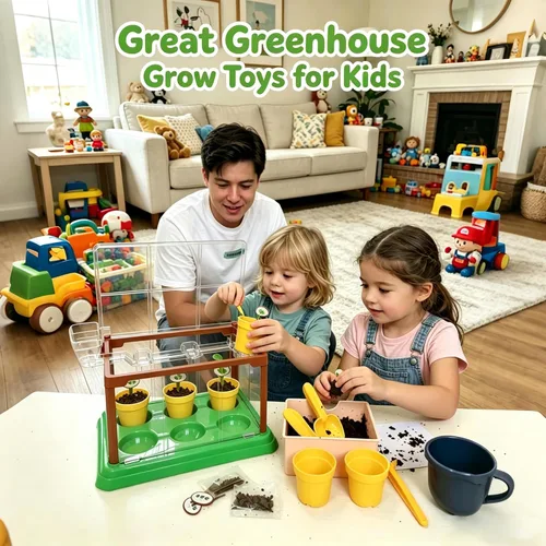 Miniatura 4 de EXBEPE Kit de jardinería para niños, kit de terrario de cultivo de invernadero, juego de cultivo de plantas, descubrimiento, regalo educativo