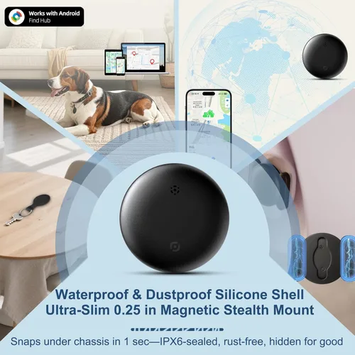 Miniatura 4 de Tracker Device for Vehicles – （Only Android） Strong Magnetic, No Monthly Fee, Waterproof, 365-Day Battery, Mini & Hidden Vehicle Tracker（1 Set）