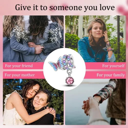 Miniatura 105 de Hapour Dijes de plata de ley 925 para pulseras, collar, joyería europea, colgante de cuentas para mujeres y madres