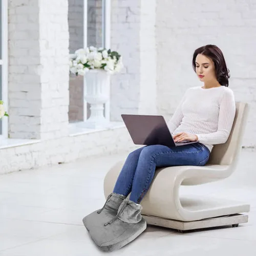 Miniatura 3 de Calentador eléctrico de pies, máquina eléctrica de calor de pies para hombres y mujeres con 3 ajustes de temperatura, lavable a máquina, apagado