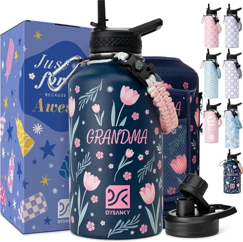 Miniatura 64 de DYSANKY Botella de agua aislada de 32 onzas, metal al vacío de acero inoxidable grueso, jarra de agua deportiva portátil para gimnasio y senderismo